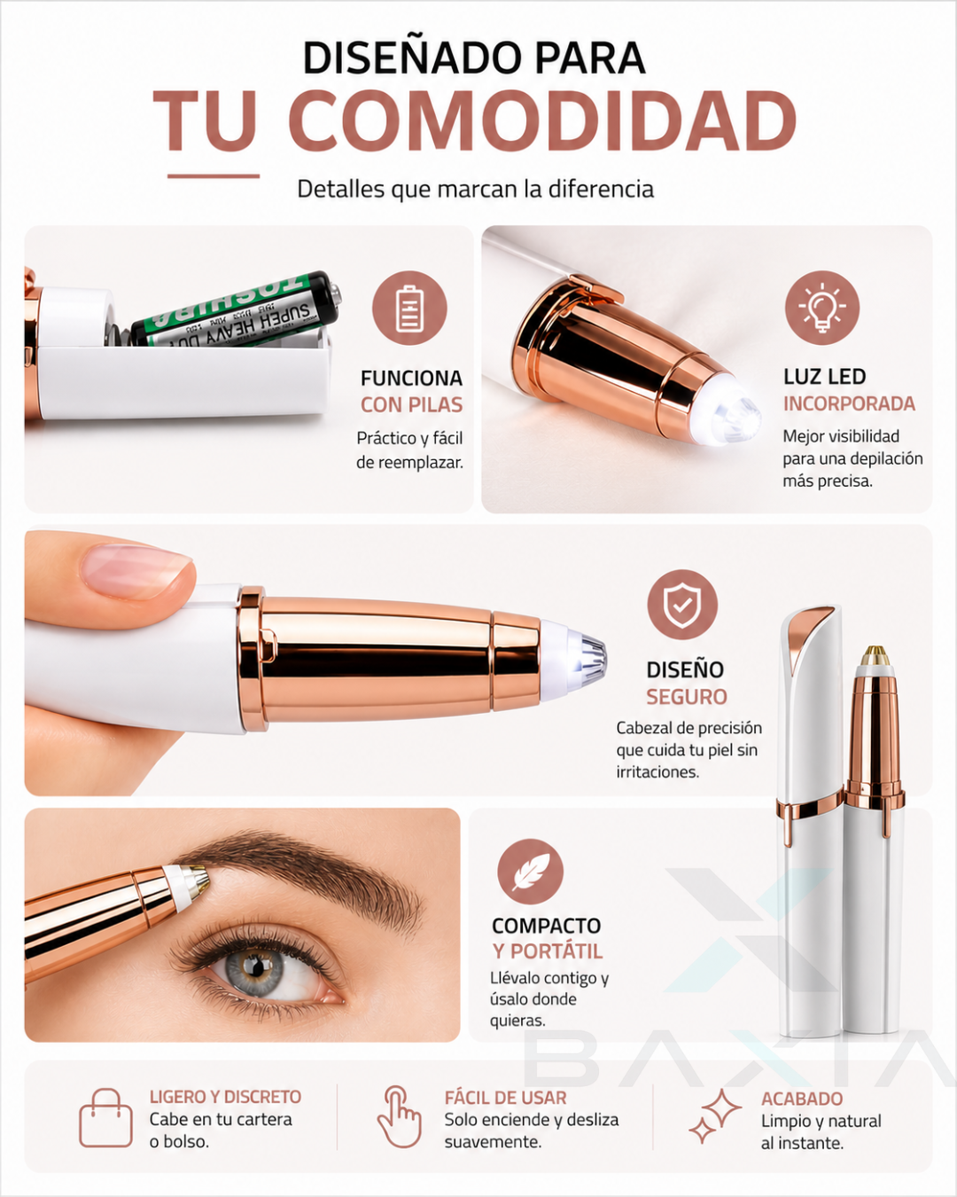Depilador De Cejas Recargable